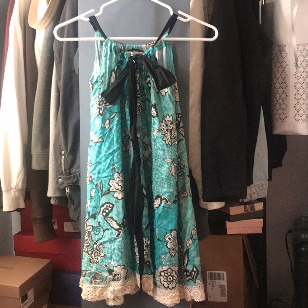 Blue Floral Summer Dress